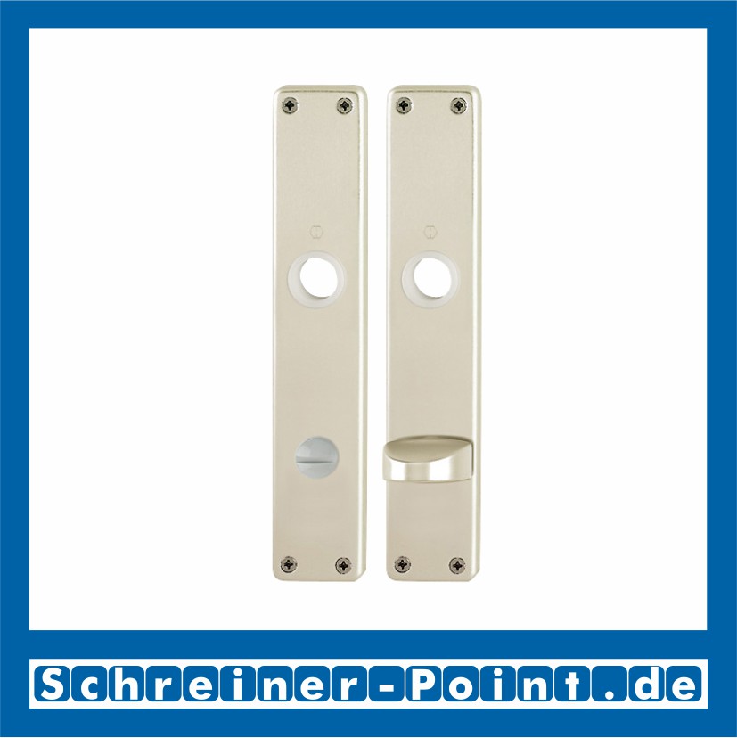 Hoppe Langschild 202SP Aluminium F2 Neusilber Bad / WC